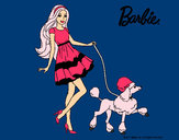 Dibujo Barbie paseando a su mascota pintado por amalia