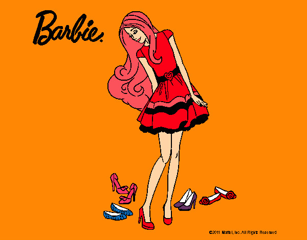 Barbie y su colección de zapatos