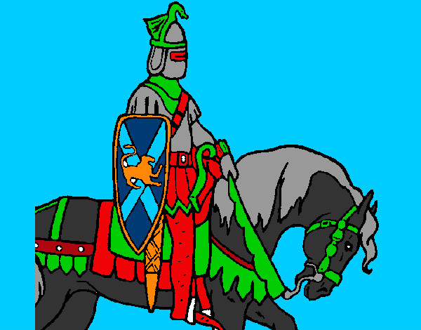 Dibujo Caballero a caballo pintado por yairica9