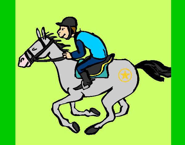 Dibujo Carrera de caballos pintado por yairica9