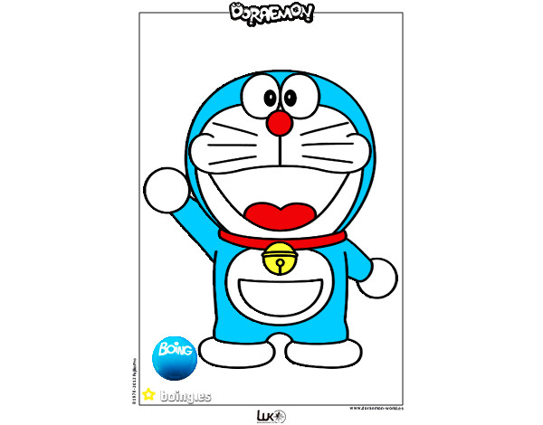 Dibujo Doraemon pintado por Esti8