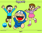 Dibujo Doraemon y amigos pintado por Pamhe