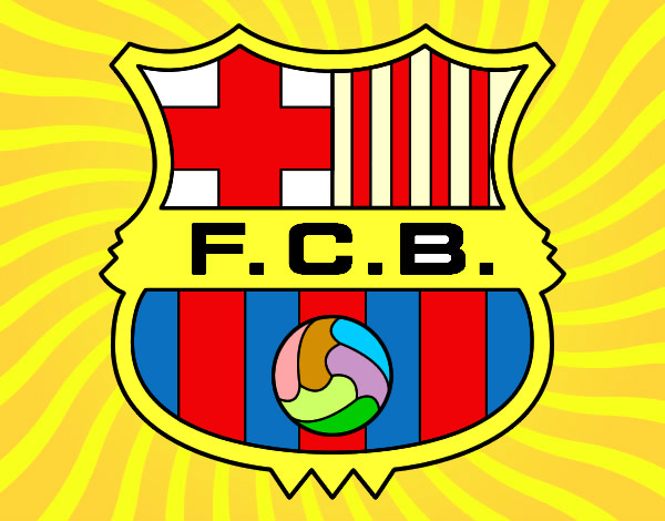 Dibujo Escudo del F.C. Barcelona pintado por ANITILLA