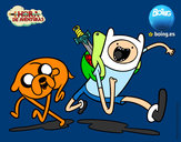 Dibujo Finn y Jake pintado por AbrahamK