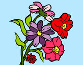 Dibujo Flores pintado por vikira