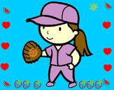 Dibujo Jugadora de béisbol pintado por cachita363