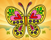 Dibujo Mandala mariposa pintado por Leticiabe