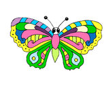 Dibujo Mariposa 3a pintado por Dato
