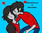 Dibujo Marshall Lee y Marceline pintado por Mini-snook