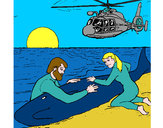 Dibujo Rescate ballena pintado por  yonier