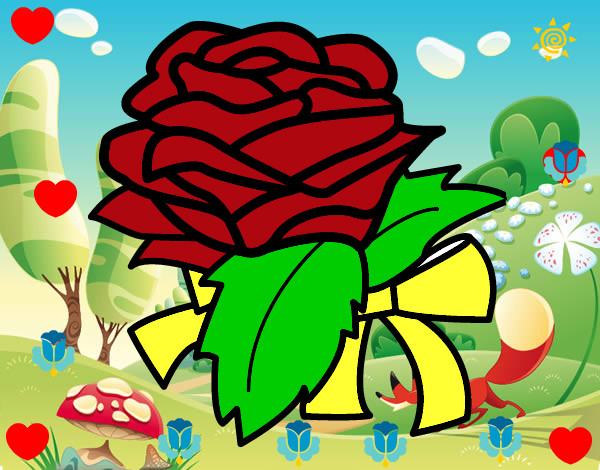 Dibujo Rosa, flor pintado por nickbame
