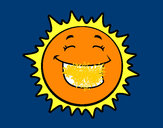 Dibujo Sol sonriendo pintado por Mejorarte