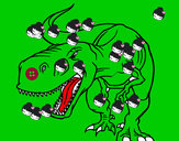 Dibujo Tiranosaurio Rex enfadado pintado por mise2