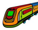 Dibujo Tren de alta velocidad pintado por salvadoral