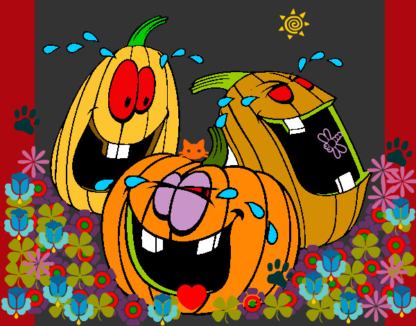 Dibujo Calabazas pintado por candymiau