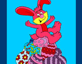 Dibujo Conejo de Pascua pintado por Martinis