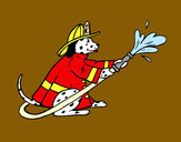 Dibujo Dálmata bombero pintado por charito