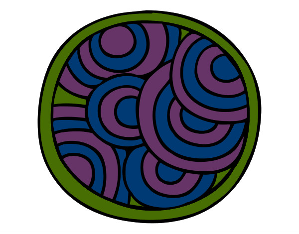 Dibujo Mandala circular pintado por  yonier
