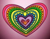 Dibujo Mandala corazón pintado por samara88