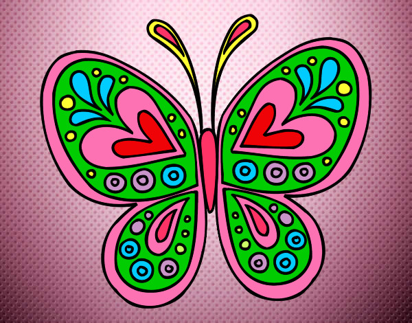 Dibujo Mandala mariposa pintado por AxelSmidit