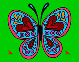 Dibujo Mandala mariposa pintado por marrauis