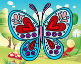 Dibujo Mandala mariposa pintado por silvia2q
