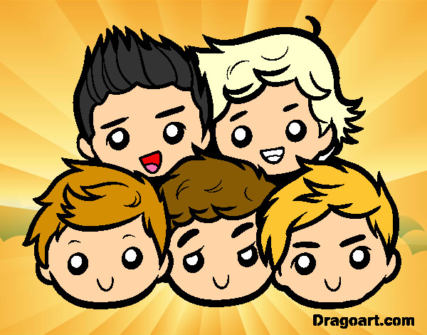 Dibujo One Direction 2 pintado por Vale11
