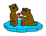 Dibujo Pareja de osos enamorados pintado por dirlyvalen