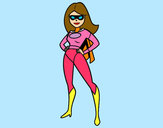 Dibujo Superheroina pintado por Skyla