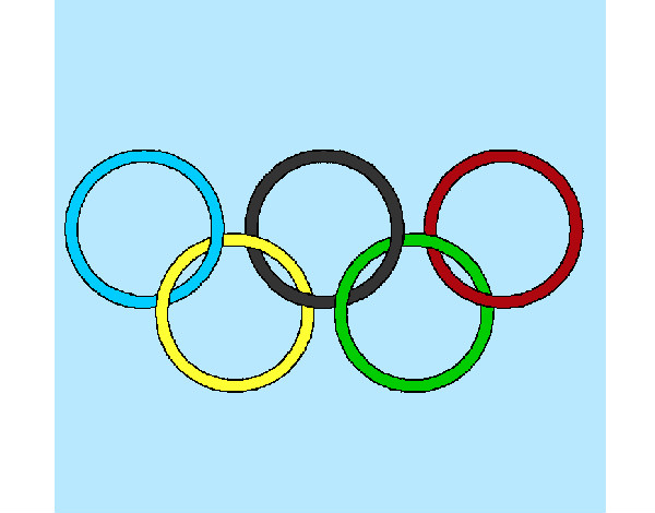 Dibujo Anillas de los juegos olimpícos pintado por qkmq