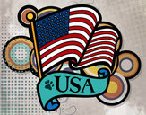 Dibujo Bandera de los Estados Unidos pintado por Rebeldemix