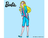 Dibujo Barbie con look casual pintado por Sandrixbel