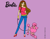 Dibujo Barbie con look moderno pintado por clauia