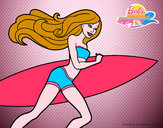 Dibujo Barbie corre al agua pintado por Sandrixbel
