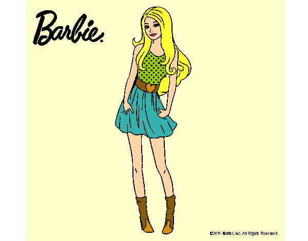 Dibujo Barbie veraniega pintado por vicky25