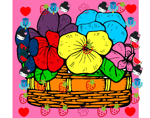 Dibujo Cesta de flores 12 pintado por thalialoka