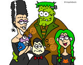 Dibujo Familia de monstruos pintado por alexa_cool