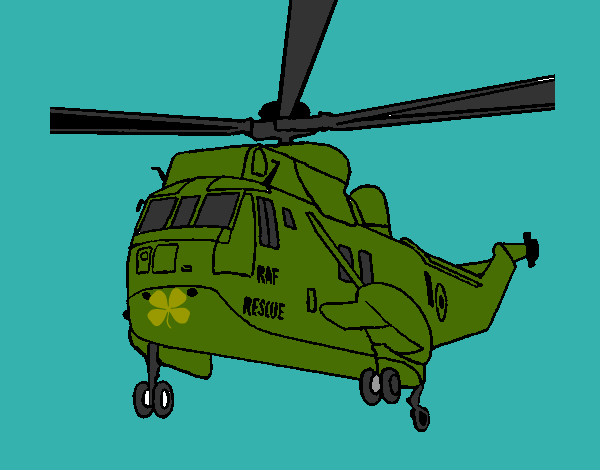 Dibujo Helicóptero al rescate pintado por DACC