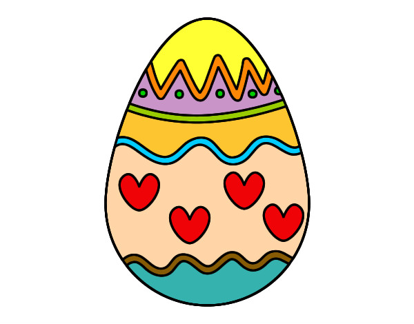 Dibujo Huevo con corazones pintado por Sandrixbel