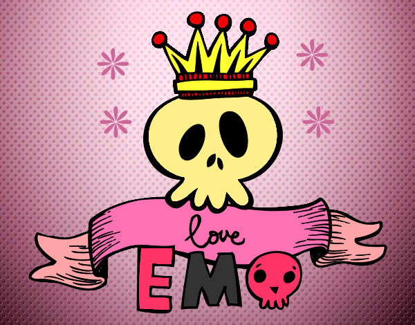 Dibujo Love Emo pintado por elena4