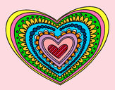 Dibujo Mandala corazón pintado por CARITOGG10
