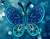 Dibujo Mandala mariposa pintado por lalita123