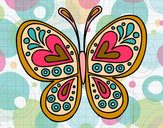 Dibujo Mandala mariposa pintado por yoyi0708