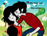 Dibujo Marshall Lee y Marceline pintado por yuerina
