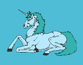 Dibujo Unicornio sentado pintado por soledad28