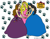 Dibujo Barbie y sus amigas princesas pintado por ANYFABY