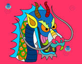 Dibujo Cabeza de dragón 1 pintado por fabianpaz