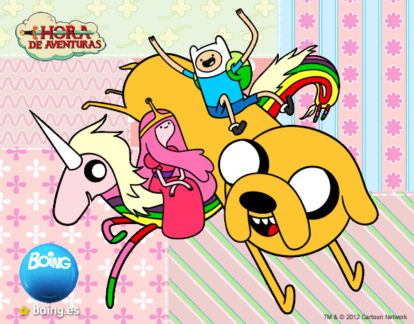 Finn, Jake, Dulce Princesa y Arcoiris 