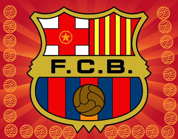 Dibujo Escudo del F.C. Barcelona pintado por Oscar12