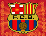 Dibujo Escudo del F.C. Barcelona pintado por Oscar12